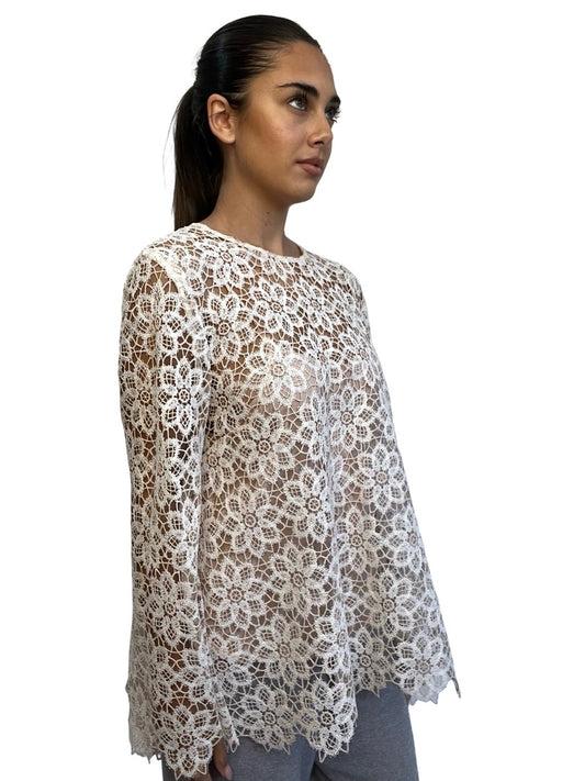 Zimmermann Cream Lace Long Sleeve. Size: 3