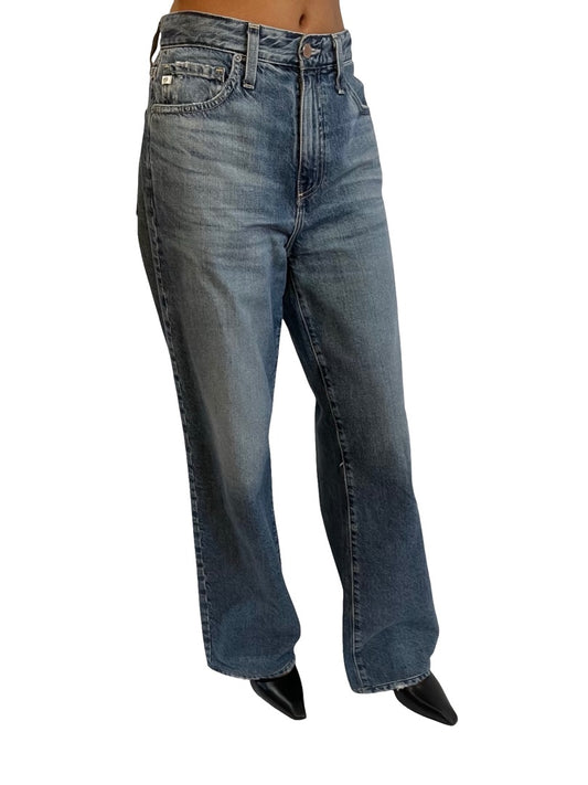 AG Jeans Blue High Rise Wide Leg Jeans. Size: 27