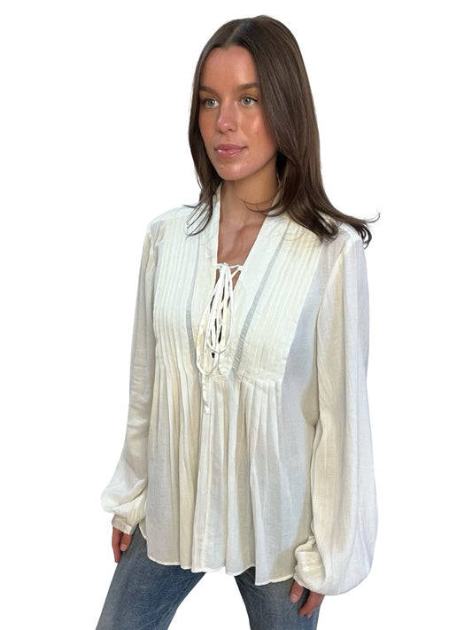Rag & Bone Off-White Loose Blouse. Size: S