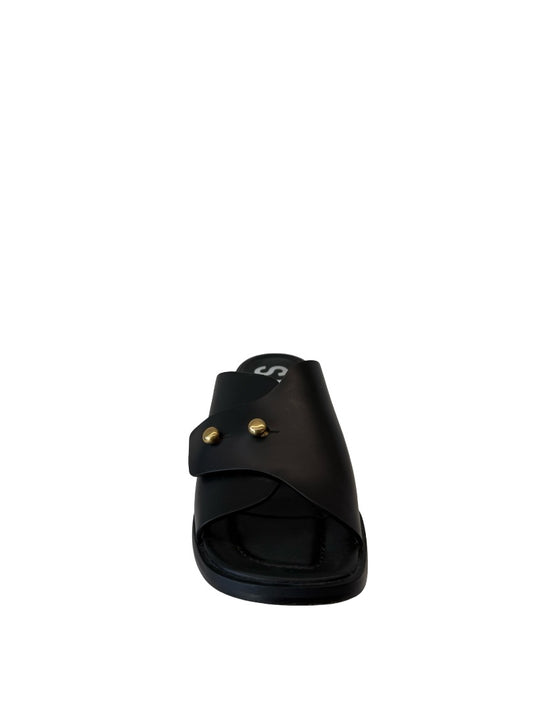 Acne Studios Black Leather 'Joaney' Heeled Mules. Size: 37