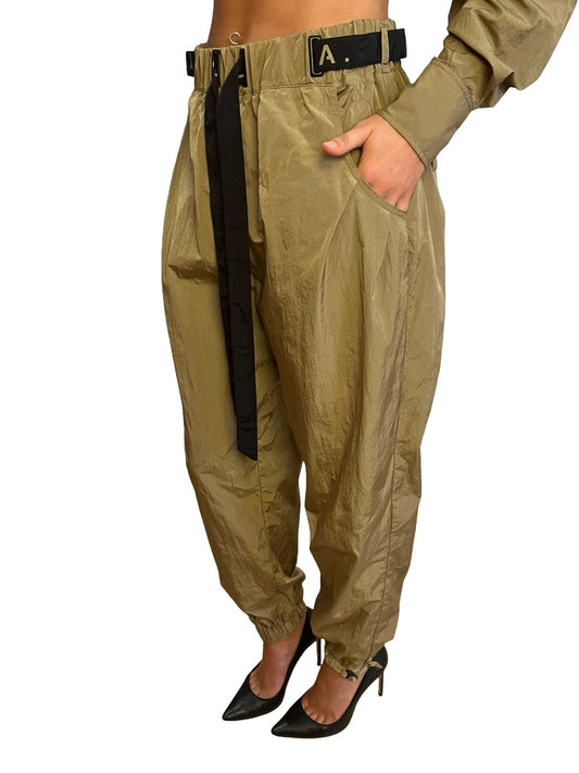 Aje Athletica Light Khaki Spray Pants. Size: 10