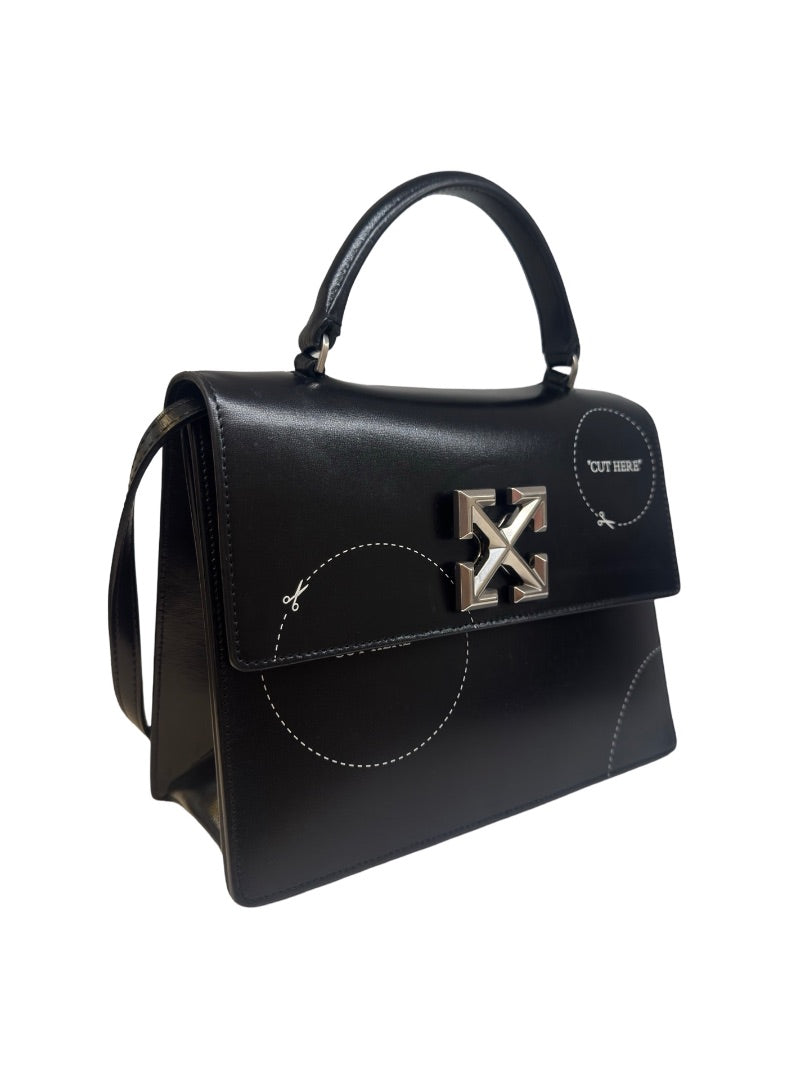 Off-White Black 1.4 Jitney 'Cut Here' Bag. Size: OS