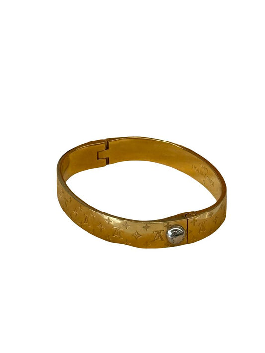Louis Vuitton Gold Nanogram Ring / Bracelet Set.