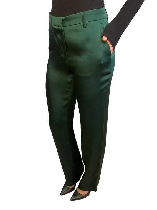 Anine Bing Green Silk Pants. Size: 36