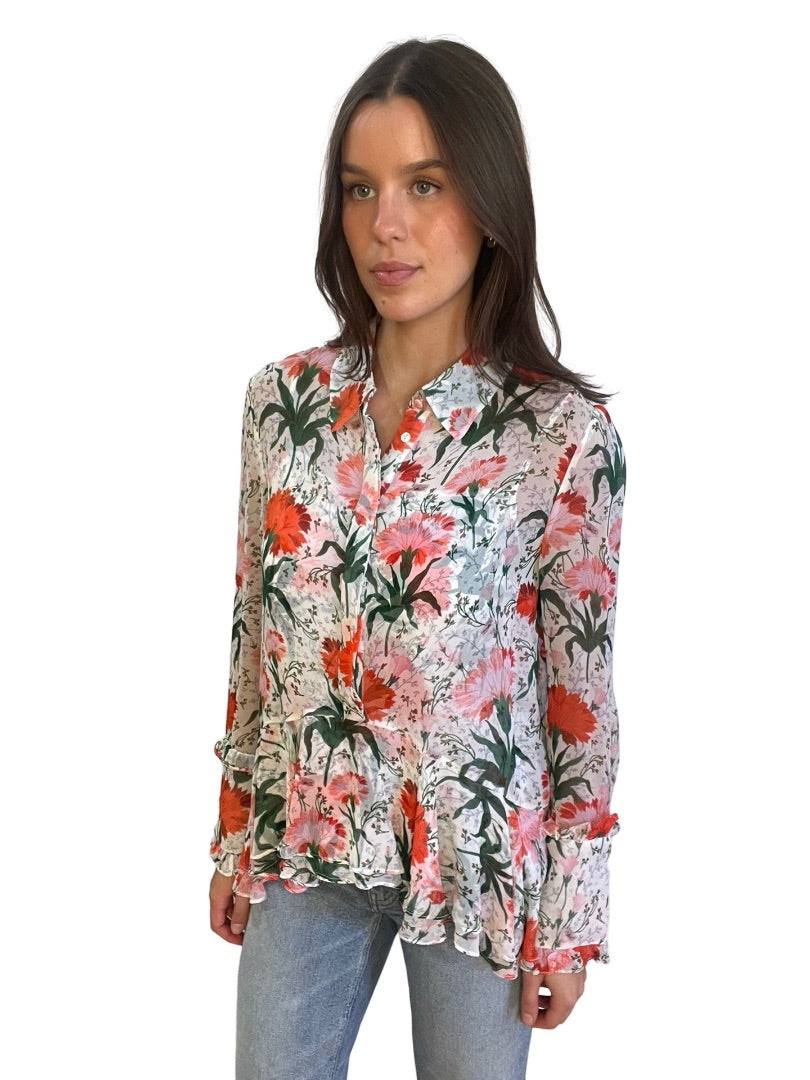 Erdem Multi-Colour Floral Blouse. Size: M