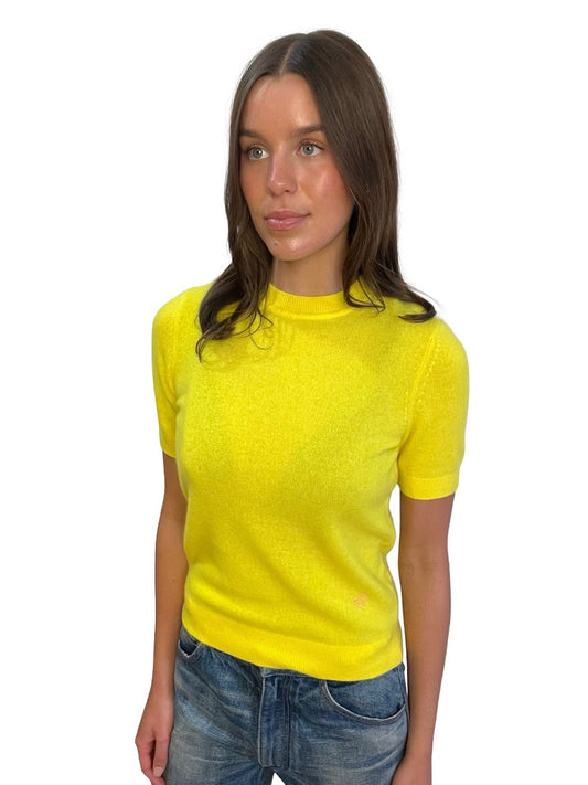 Zimmermann Yellow 100% Cashmere Tee. Size: 1
