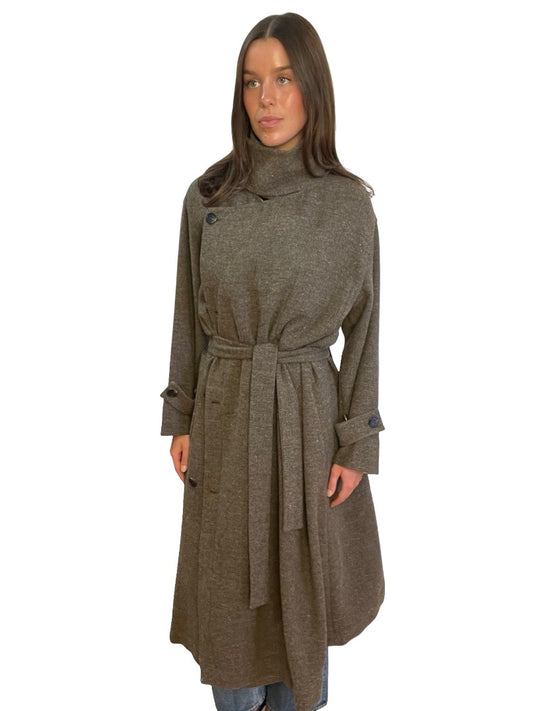 SOH Brown Herringbone Coat. Size: 1