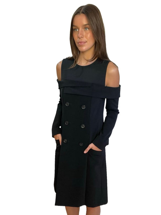 Adeam Black Off Shoulder Tank Tux Dress. Size: 2