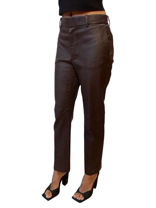 Joseph Brown Coleman Leather Stretch Pants. Size: 36