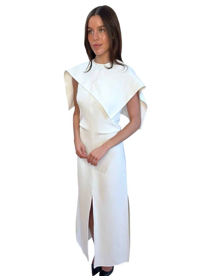 Proenza Schouler White Selene Dress in Bi-Stretch Suiting. Size: 4