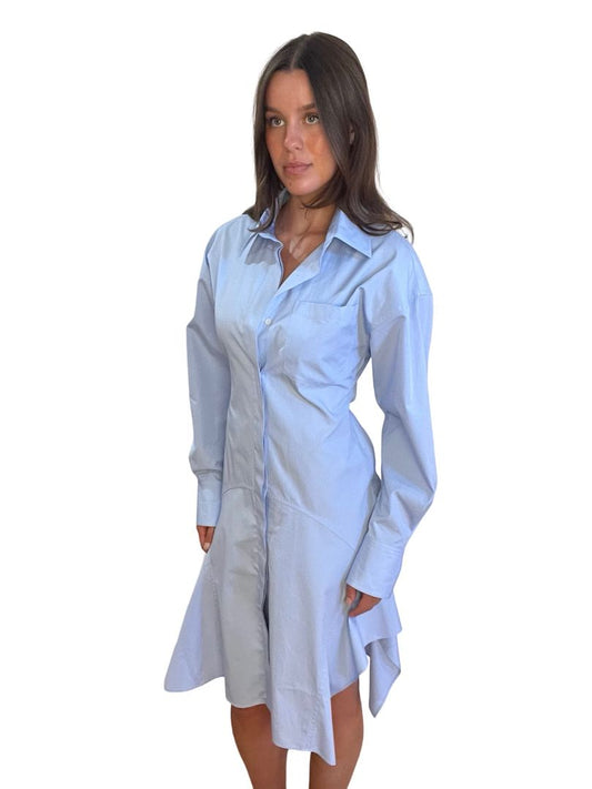 Stella McCartney Blue Shirt Dress w/ Stitch Detailing. Size: 38