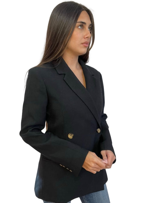 Anine Bing Black Double Breasted Blazer. Size: S-M