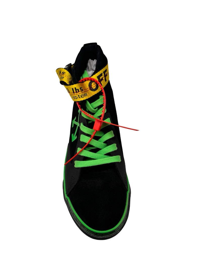 Off-White Black Caution Strap Sneakers. Size: 40