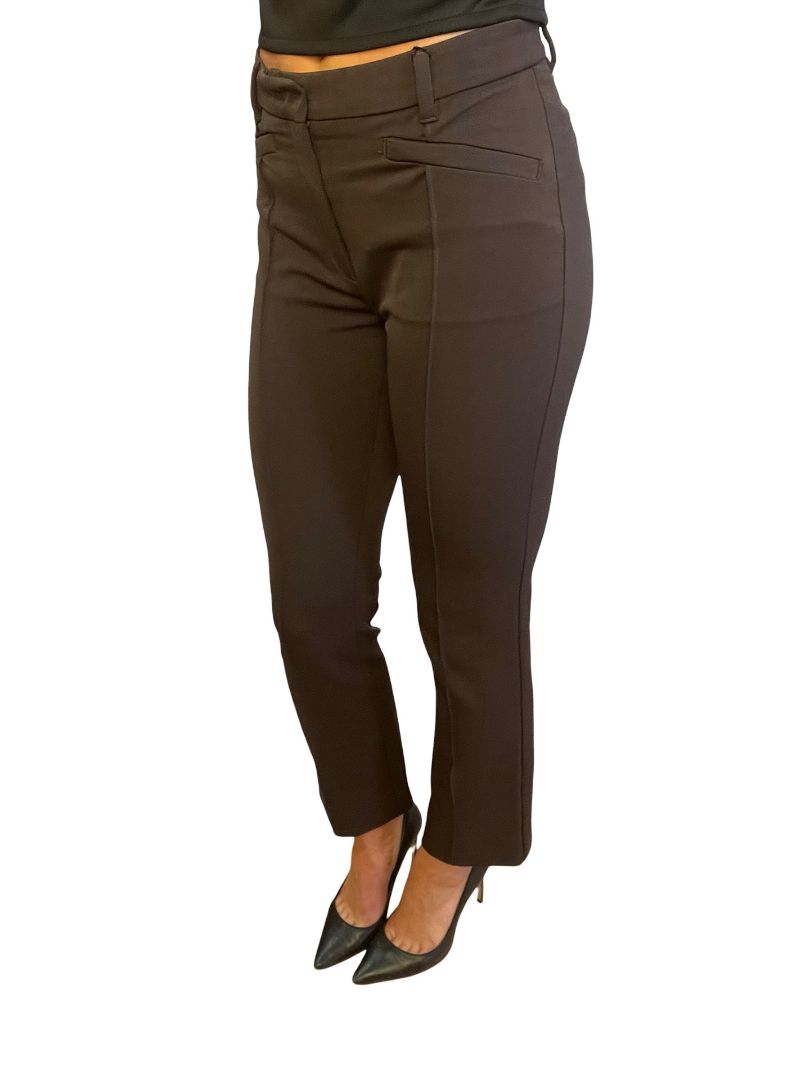 Weekend MaxMara Brown Tailored Pants W ZIps Size: 38
