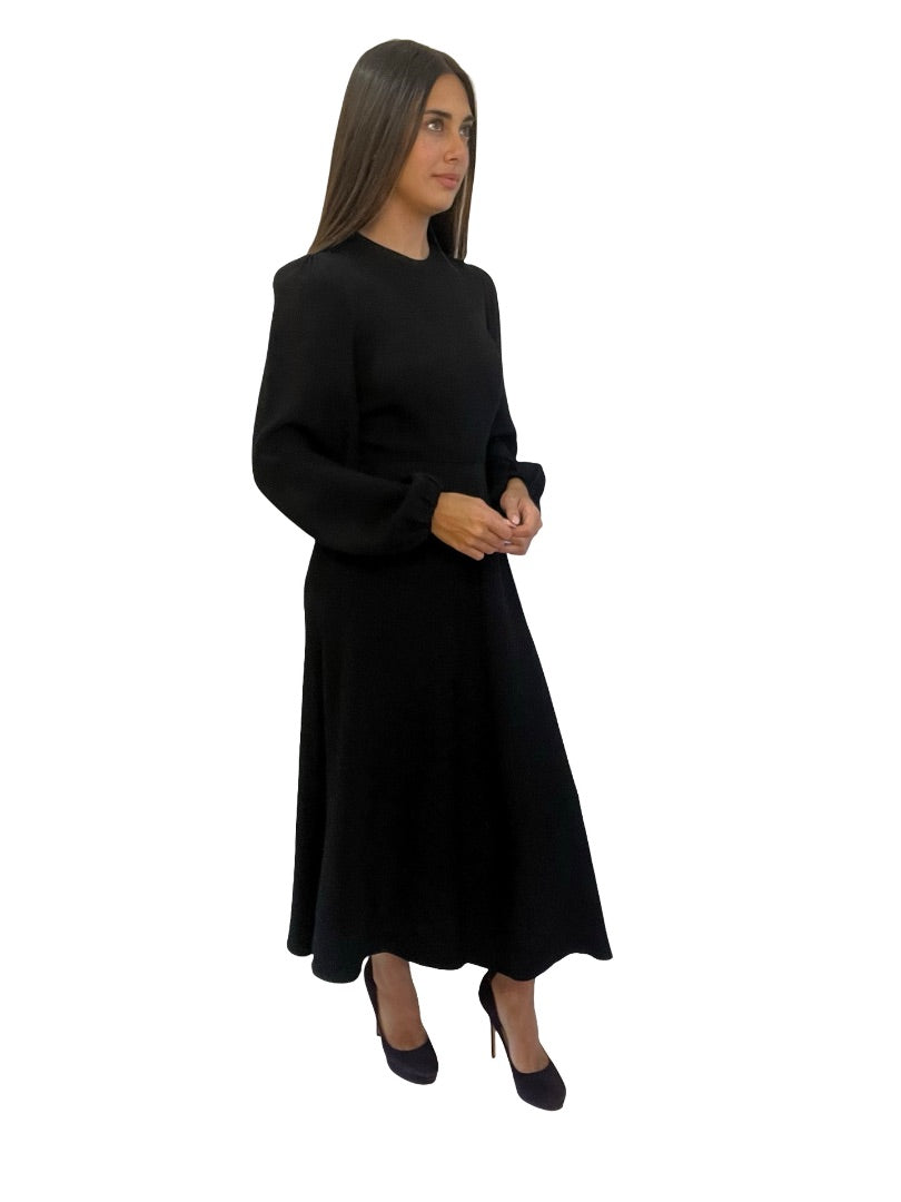 Zimmermann Black Long Puff Sleeve Maxi Dress. Size: 0