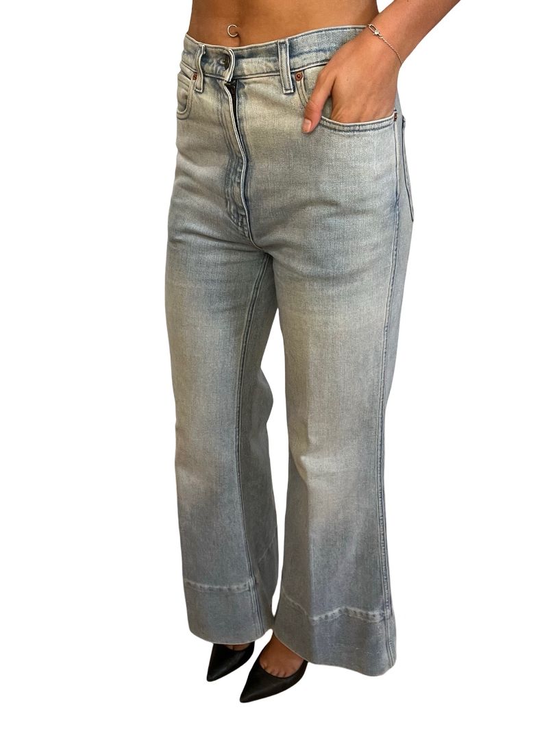 Gucci Light Blue Bootleg Denim Jeans. Size: 27