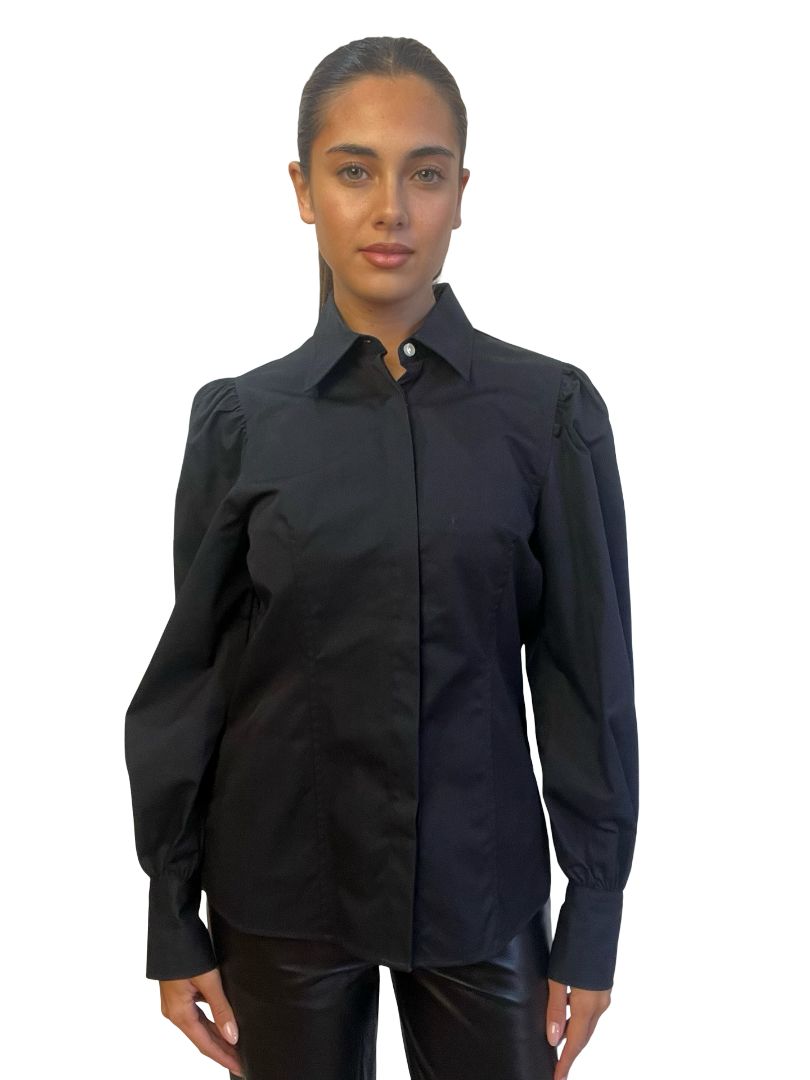 Les Coyotes Navy Cotton Shirt. Size: 36
