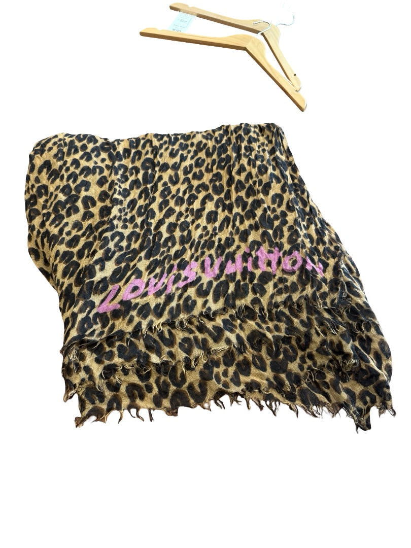 Louis Vuitton X Stephen Sprouse Leopard Cashmere/Silk Scarf. Size: 195cm x 135cm