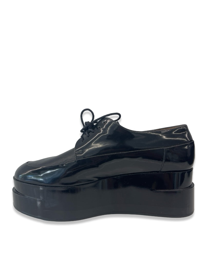 Clergerie Black Flatform Derby. Size: 37