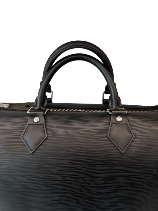Louis Vuitton Black Epi Leather 35 Speedy Handbag.
