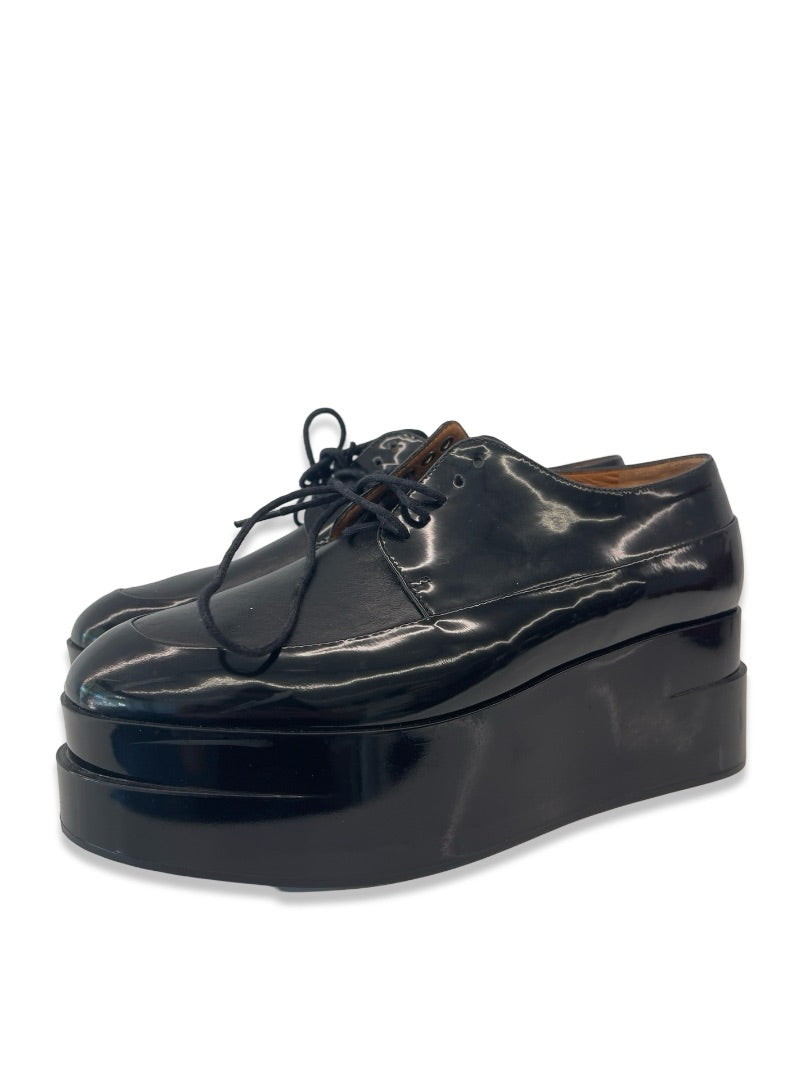 Clergerie Black Flatform Derby. Size: 37
