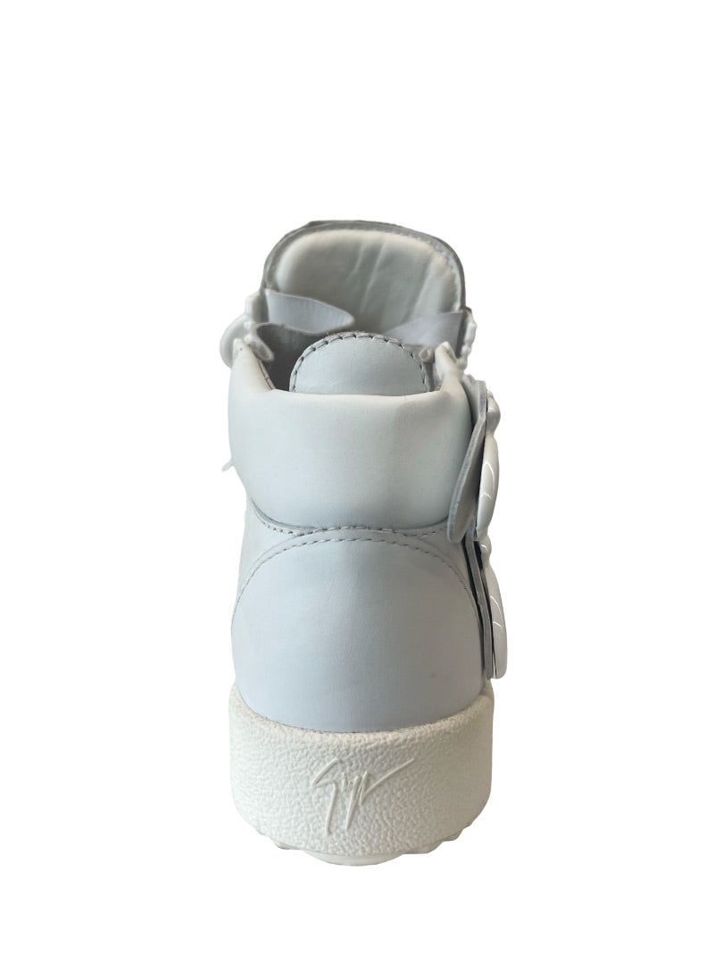Giuseppe Zanotti White High Top Angel Sneaker. Size: 36