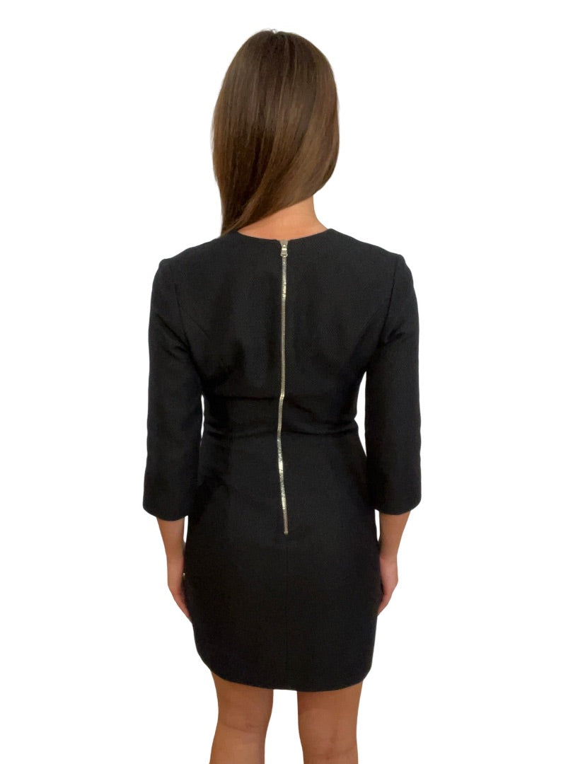 Pierre Balmain Black Double-Breasted Dress. Size: 38