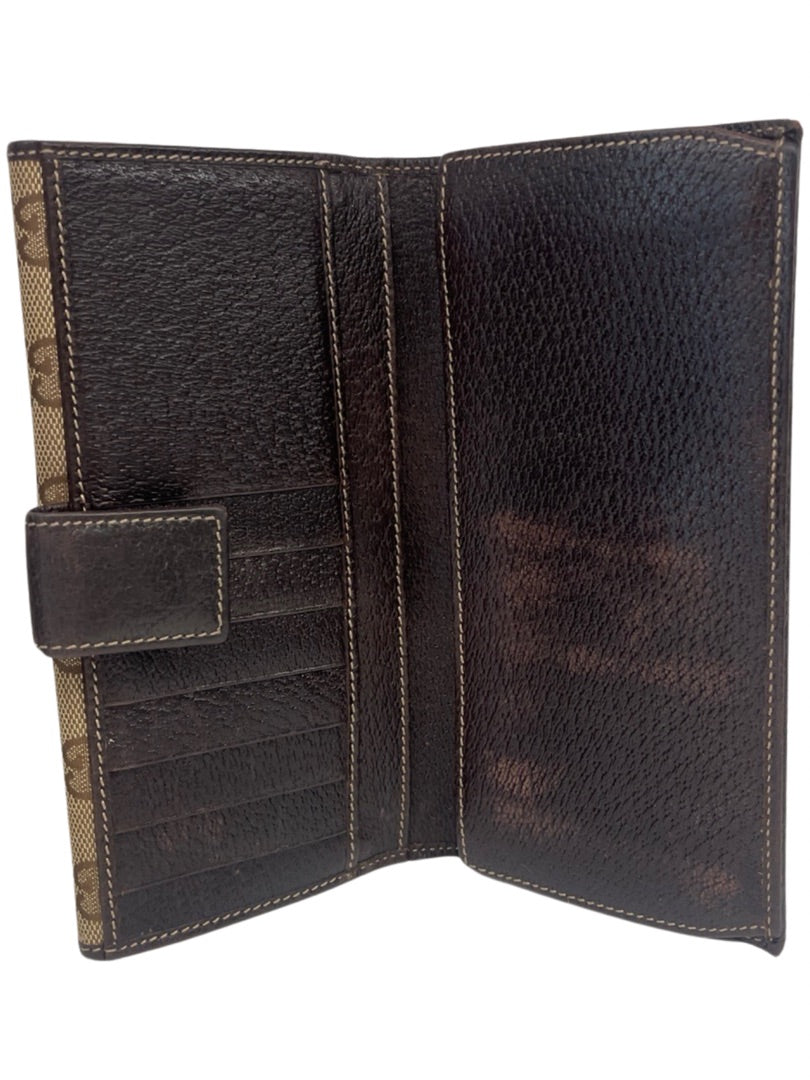 Gucci Brown Monogram Princy Continental Wallet
