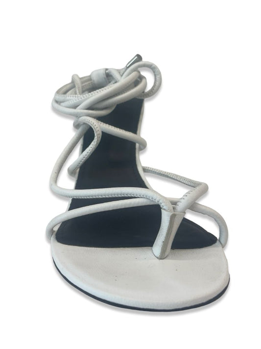 Isabel Marant White Strappy Open- Toe Heels. Size: 38