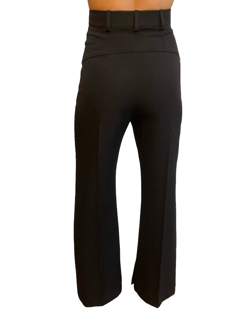 Jacquemus Black 'LE CHOUCHOU' High Waist Straight Leg Trousers. Size: 34