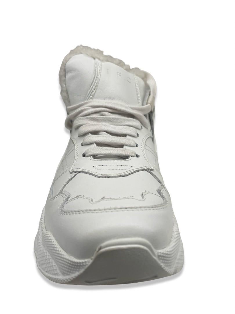 IRO White 'Curve Runner' W Fur Trim. Size: 39