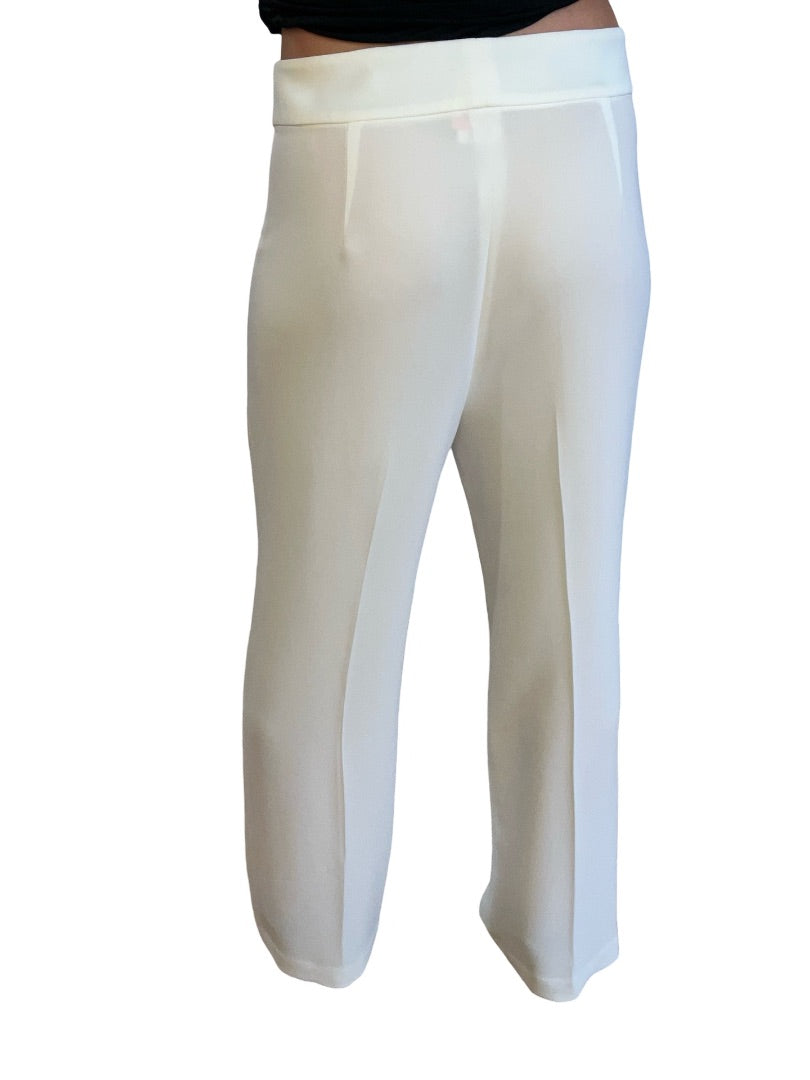 Carla Zampatti White High Waist Pant. Size: 10