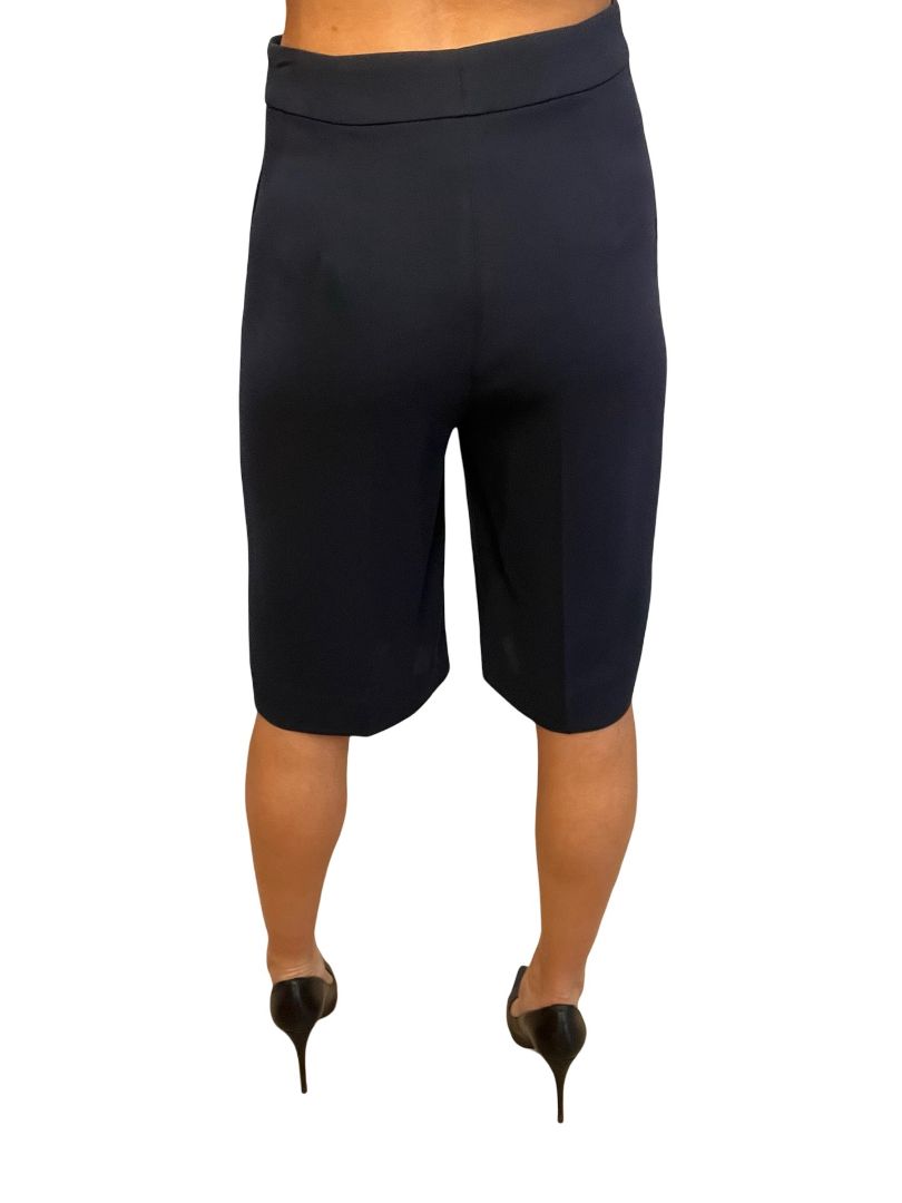 Carla Zampatti Navy Long Suit Shorts. Size: 6