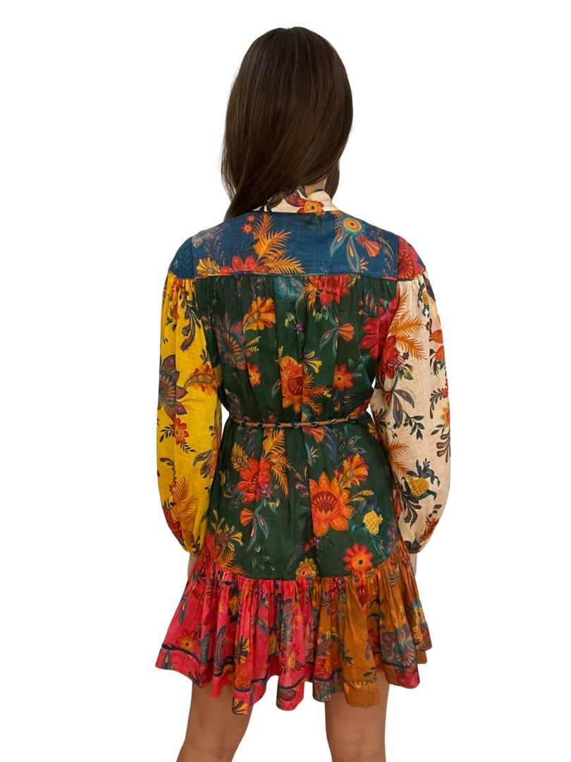 Zimmermann Multi-Colour Ginger Lantern Mini Dress. Size: 1