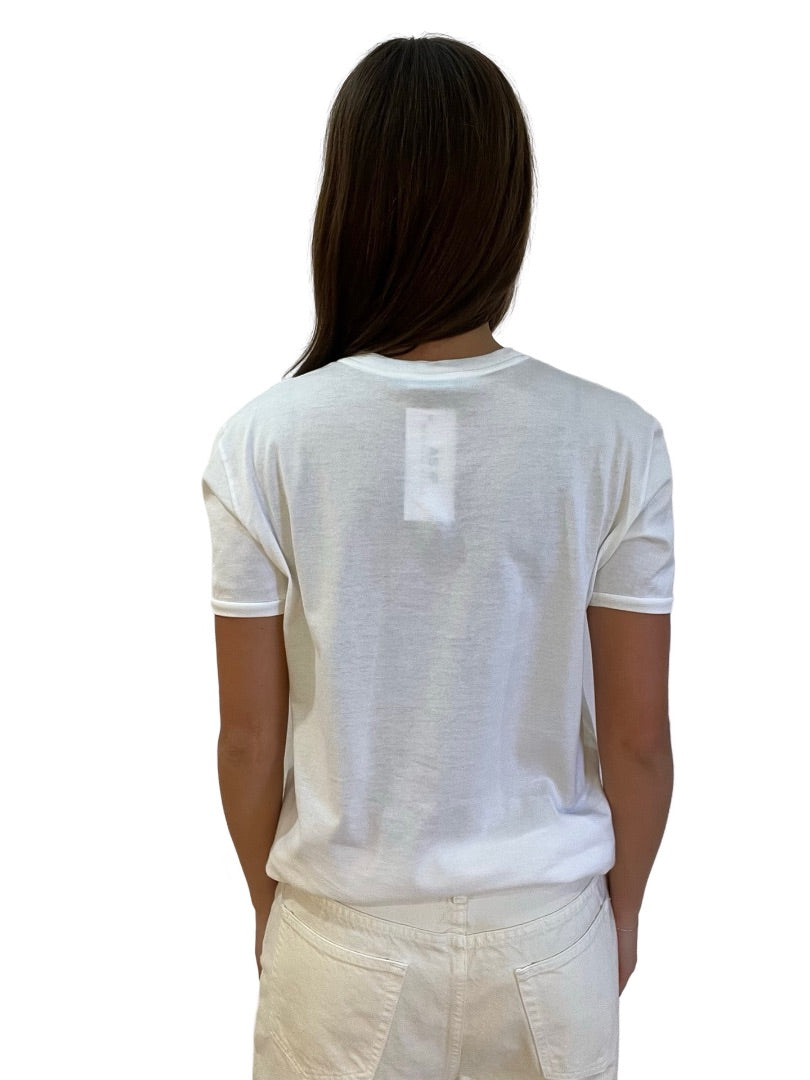 Dolce & Gabbana White 'Fashion Sinner' Printed T Shirt. Size: 40