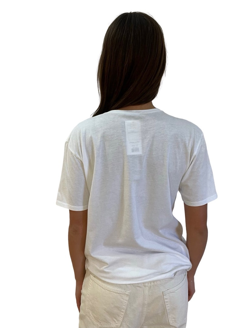Alexander McQueen White Skull Print T-Shirt. Size: 40