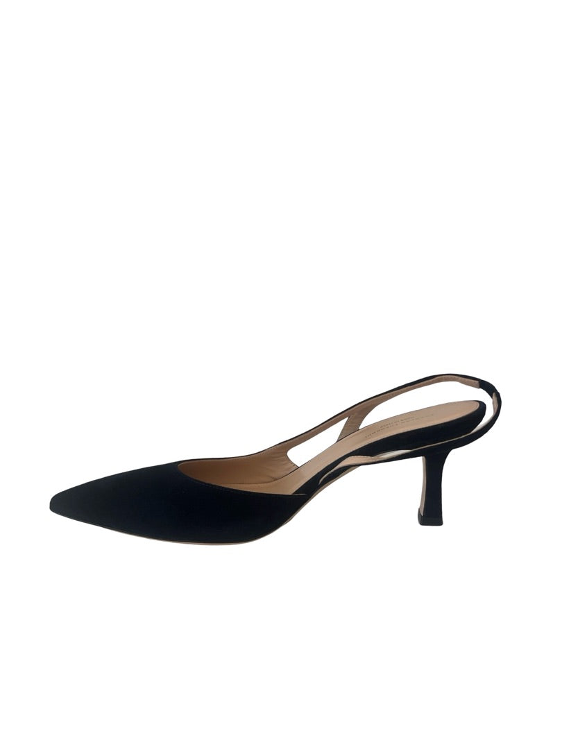 Scanlan Theodore Navy Slingback Suede Kitten Heel. Size: 39