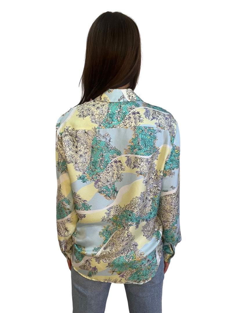 Emilio Pucci Multi-Colour Silk Print Shirt. Size: 10