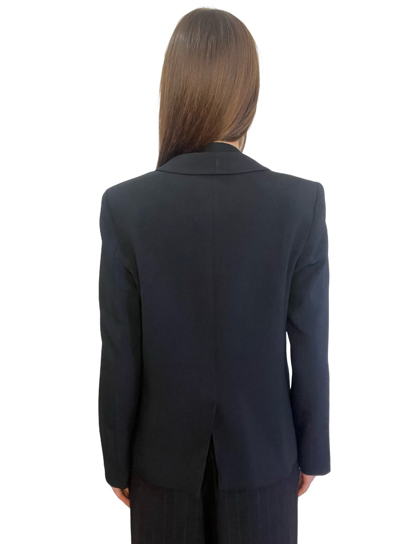 Scanlan Theodore Black Straight Blazer. Size: 12