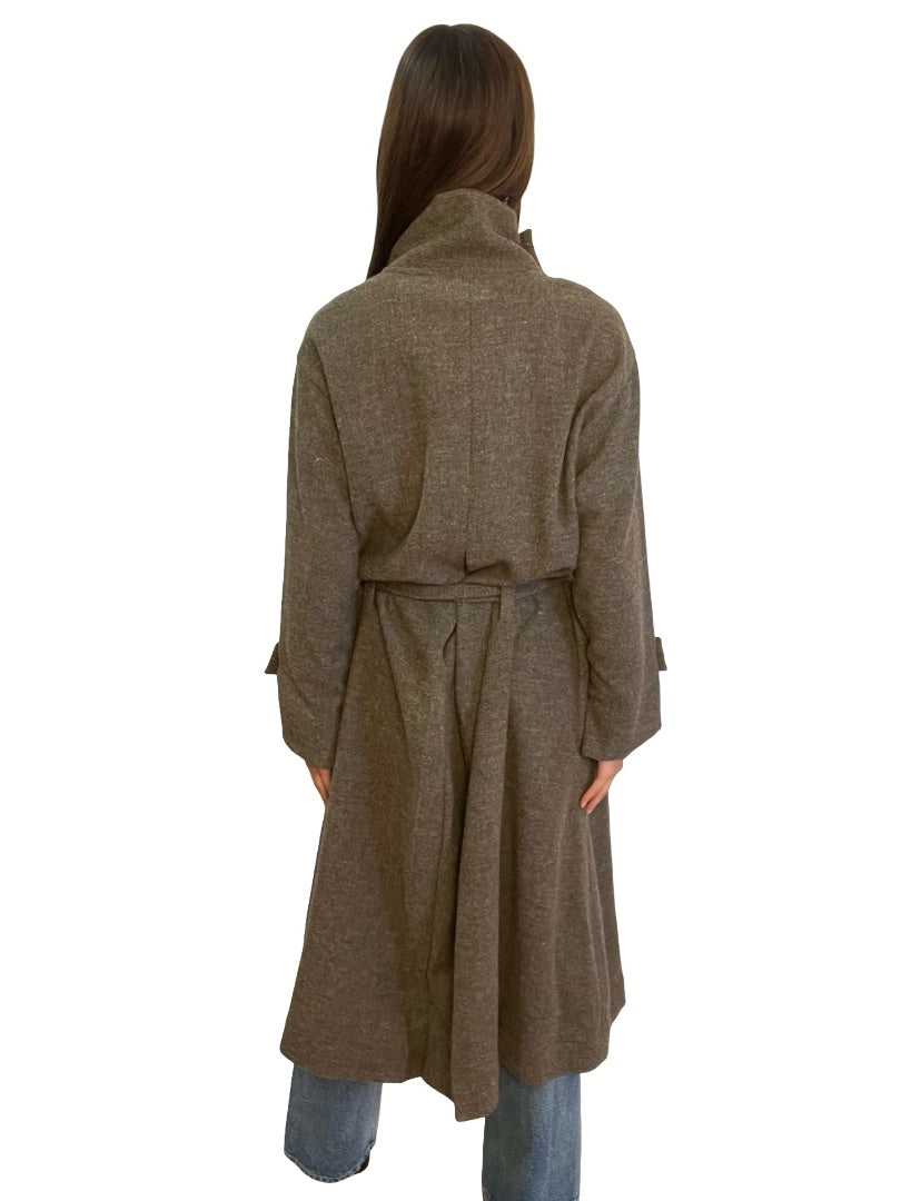 SOH Brown Herringbone Coat. Size: 1