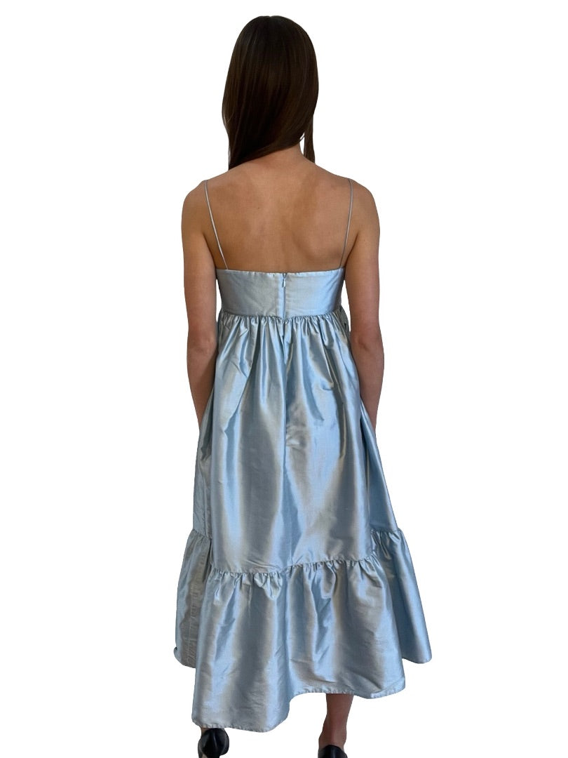 Baaby Blue Baby Doll Maxi Dress w Spegetti Straps. Size: Small
