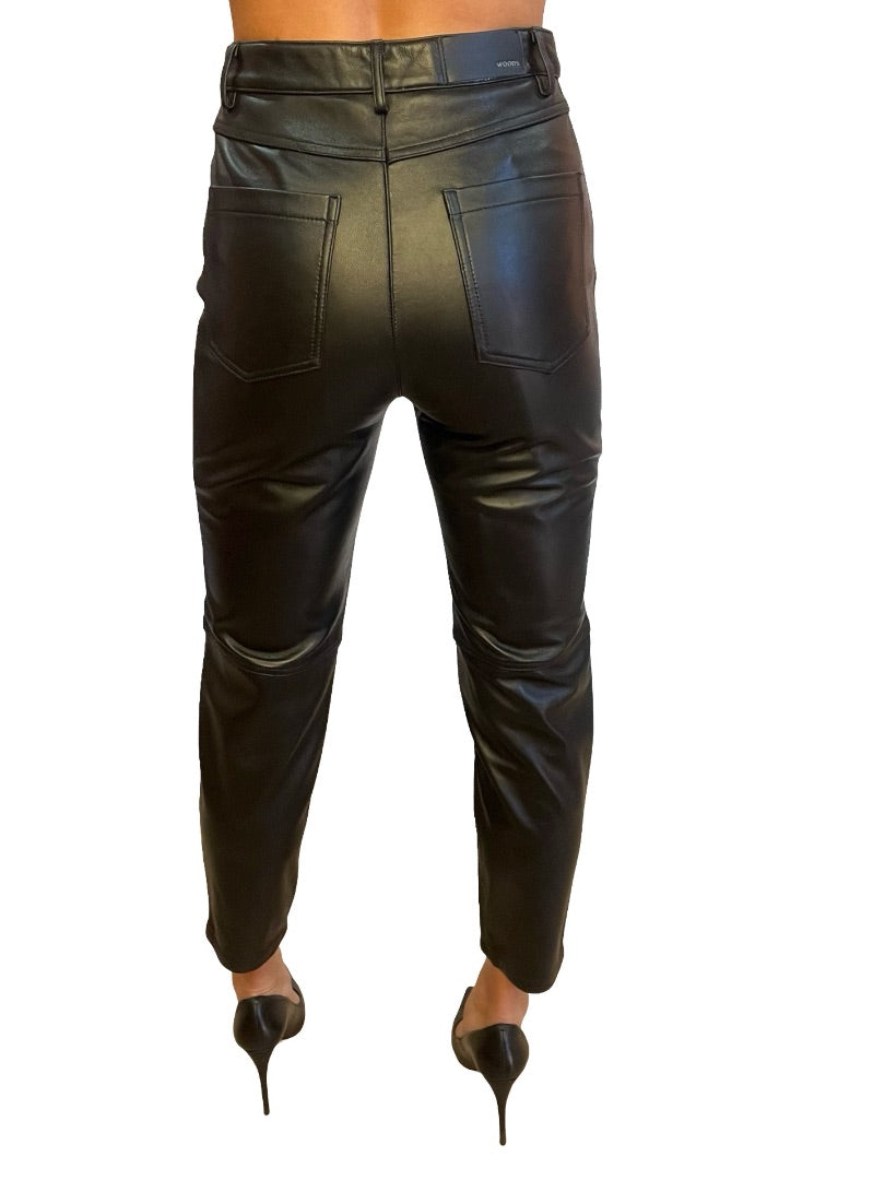 Victoria & Woods Black Leather 'Diablo' Pants. Size: 0