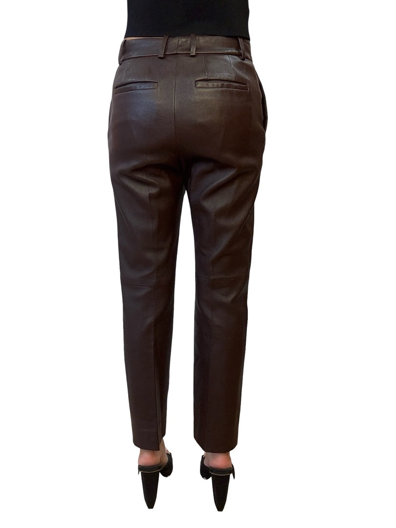 Joseph Brown Coleman Leather Stretch Pants. Size: 36