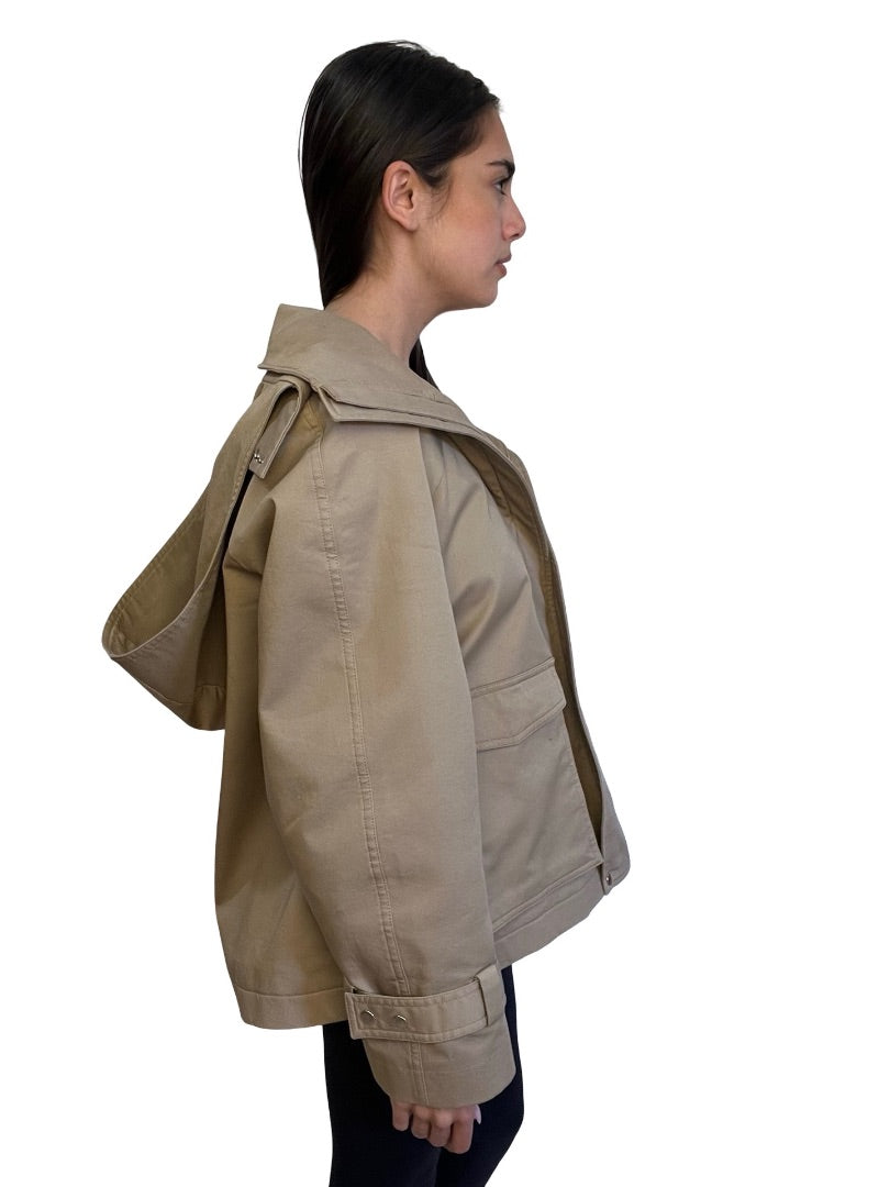 Scanlan Theodore Khaki Cotton Parka Jacket. Size: 8