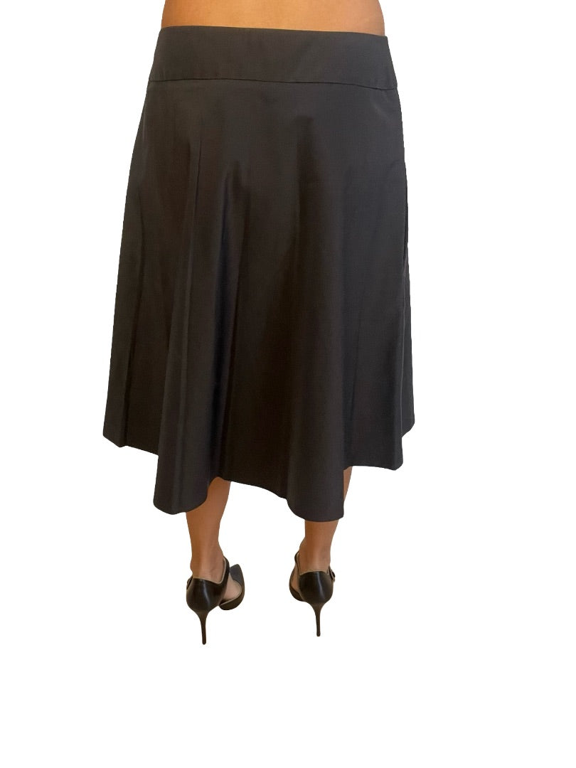 Moschino Black Pleated Midi Skirt. Size: 8
