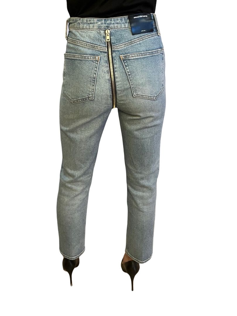 alexanderwang.t Blue Zipper Back Jeans. Size: 27