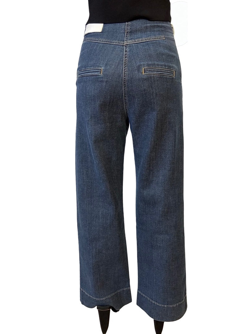 Scanlan Theodore Washed Indigo Wide Leg Jeans. Size: 6