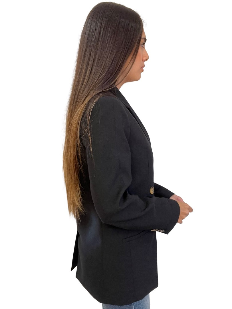 Anine Bing Black Double Breasted Blazer. Size: S-M