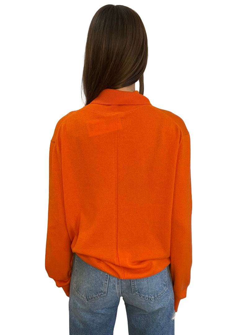 The Row Orange Cashmere Turtleneck. Size: M