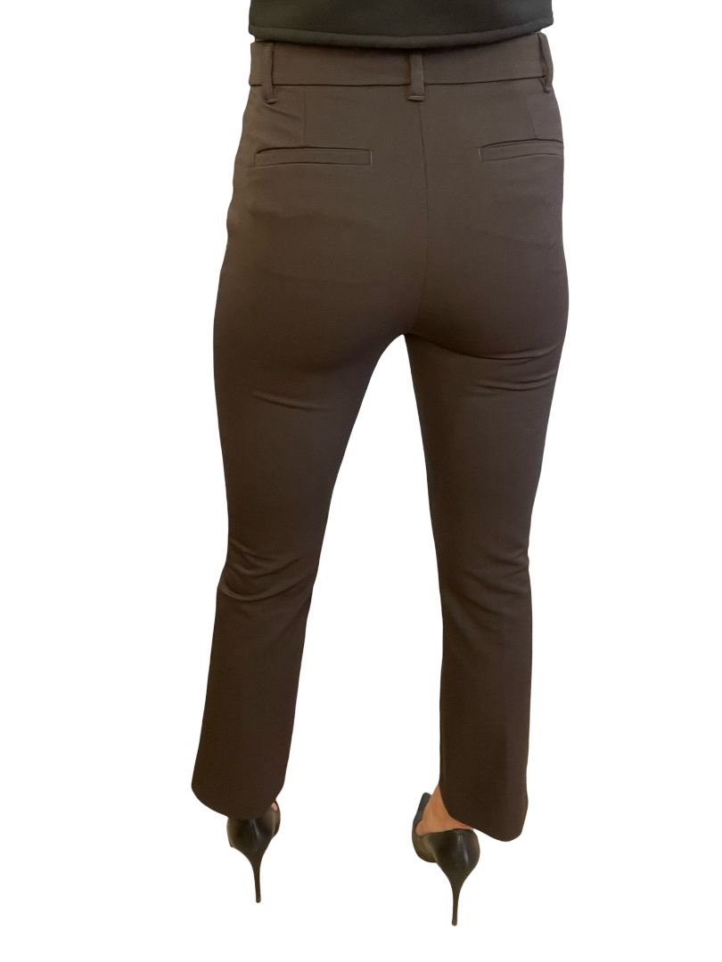 Weekend MaxMara Brown Tailored Pants W ZIps Size: 38